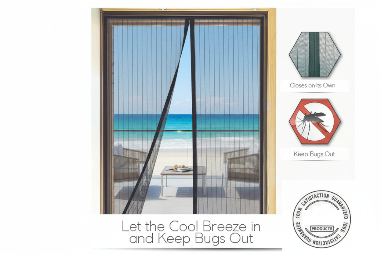 Mesh Screen Net Home Magnetic Foldable Anti Mosquito Door Curtains