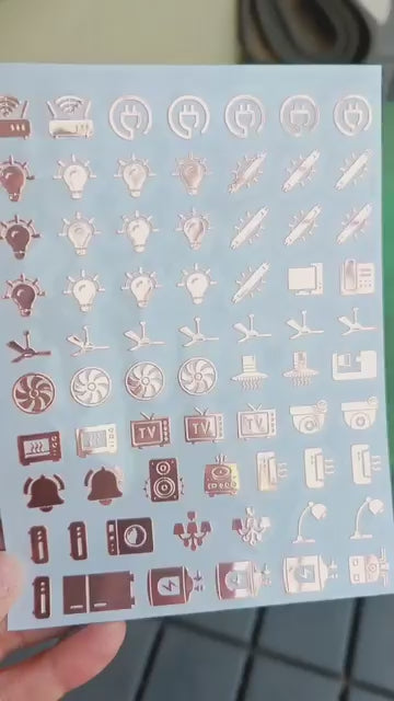 Gold Switch Stickers (Pack of 100) – Premium Switch Labels with Clear Icons